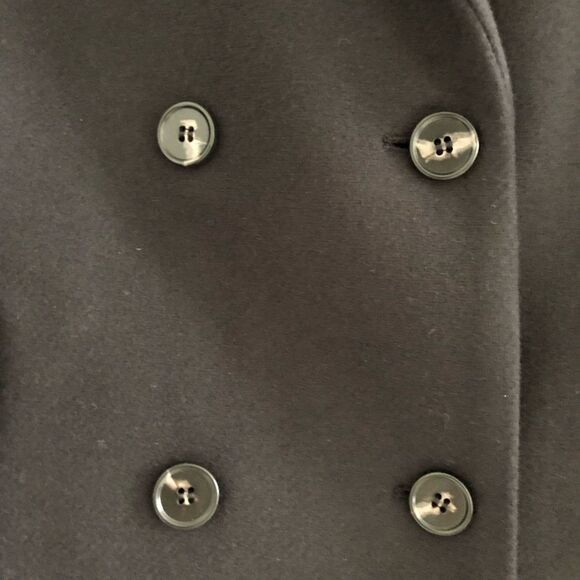 NWT REISS Dana Black Double Breasted Wool Pea Coat Size 8 - Picture 10 of 16